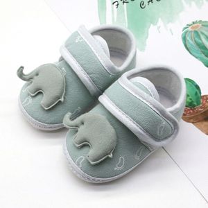 Zuigeling Zomer Pasgeboren Baby Meisjes Jongen Prewalker Cartoon Olifant Applique Wieg Schoenen Zachte Zool Katoenen Doek Schoenen