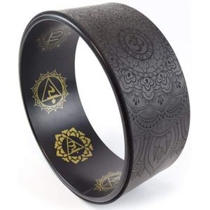 Elos-Yoga Wiel Natuurlijke Yoga Auxiliary Wiel Massage Mandala Patroon Wiel Backbend Artefact Pilates Yoga Cirkel