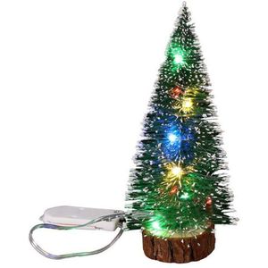Desktop Kerstboom Met Led Verlichting Decoraties Levert Kleine Pijnboom Geplaatst In De Diy Decoratie Mini Kerstboom 8P