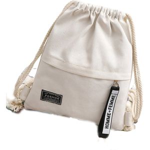 Moderne Eenvoudige Trekkoord Canvas Tas Vrouwelijke Kleine Tas Vrouwelijke Toevallige Messenger Bag Geplooide Dames Canvas Tas Breien Zakken