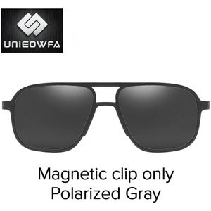 Bijziendheid Optische Magneet Clip Brilmontuur Mannen Clear Recept Brillen Frame Mannelijke UV400 Gepolariseerde Magneet Clip Op Zonnebril