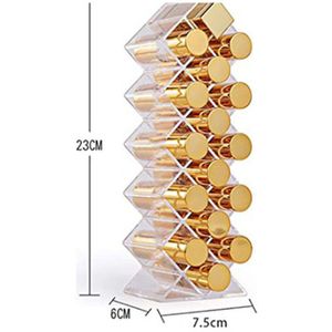 7 Grids Transparant Acryl Oogschaduw Compact Organizer Lade Organisatie Divider Make Storage Box Slot Clear Cosmetica Case