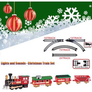 Kerst Trein Sets Winter Dorpshuis Trein Lichten En Geluiden Railway Tracks Speelgoed Xmas Trein speelgoed Kid # SH