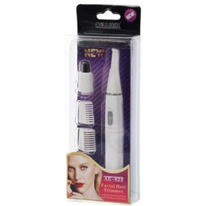 2-In-1 Facial Hair Trimmer Neus Oor Haar Scheerapparaat Trimmer Wenkbrauw Schraper Veilig Gezichtsverzorging Scheermes Reiniger voor Mannen Vrouwen