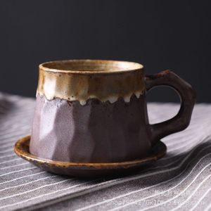 Porseleinen Kop En Schotel Set Keramische Kopje Thee Set Japanse Stijl Vintage Koffie Mok Porselein Koffiekoppen Turkse