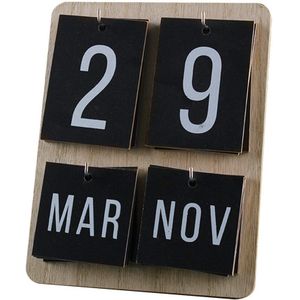 Kantoorbenodigdheden Home Decor Cafe Planner Staande Diy Perpetual Datum Maand Display Bureau Kalender Rustieke Houten Scandinavische Stijl