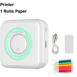 Pocket Thermische Printer Draagbare Mini Draadloos Bt Connect 200Dpi Foto Label Memo Lijst Afdrukken Draadloze Printer Duidelijk