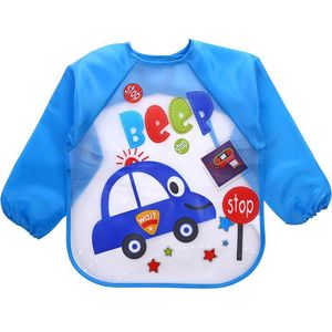 Baby Jongen Slabbetjes Waterdichte Lange Mouw Meisje Slabbetjes Kids Burp Doek Voeden Bib Met Pocket Kind Schort Kiel