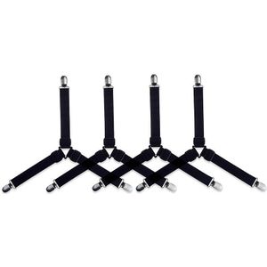 Elastische Bed Sheet Fasteners Riem, Verstelbare Clips Matrashoes Houder Sofa, Bevestiging Regelen Gadgets 4 Stks/set