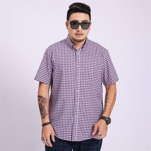 8xl 7xl 6xl Mannen Shirt Heren Business Casual Shirts Mannen Beroemde Kleding Plaid Korte Mouwen Camisa masculina