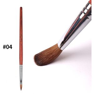 Fingerqueen Mahonie Nagelborstel Kolinsky Uv Gel Carving Pen Diy Nail Art Drawing Kristal Pen Tool