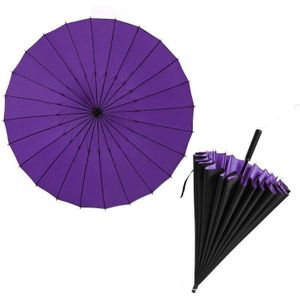 Mannen Reizen Parasol Regen Paraplu V24K Sterke Dubbele Winddicht Glasvezel Lange Handvat Grote Golf Paraplu Vrouwen