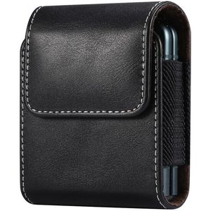 Lederen Telefoon Zakje Voor Samsung Z Flip 3 2 1 SM-F7110 F7070 Riem Clip Holster Doek Telefoon Case Voor Motorola razr 5G Heuptas