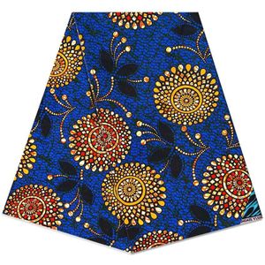 Afrikaanse Traditionele Stijl Ankara Real Waxprint Katoen Met Ronde Patroon Voor Naaien, Diy, Jurk Afrika NO.1