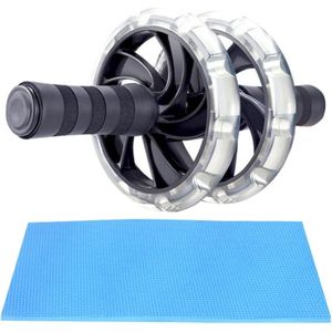 Stille Power Roller Ab Rollers Indoor Fitness Apparatuur Buikspier Oefening Apparatuur Transparante Dubbele Wielen