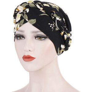 Chic Vrouwen Bloemenprint Elastische Hoofd Sjaal Tulband Hoed Kanker Chemo Haaruitval Cap