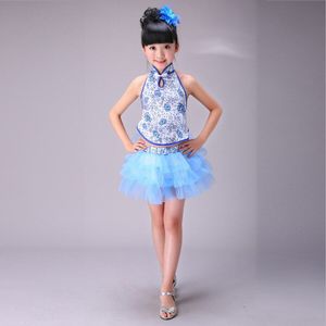 Porselein Kinderkleding Peng Peng Rok Buik Pocket Kinderkleding Prestaties Kostuums