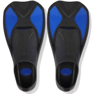 Beroep Zwemmen Vinnen en Flippers voor Volwassenen Zachte TPE Schoen Pocket Vinnen Blauw Korte duiken en zwemmen training snorkel vinnen