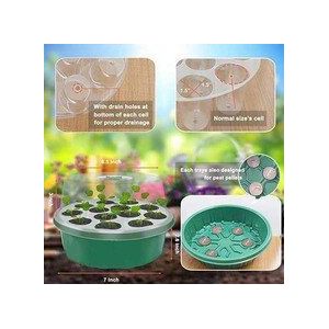Kwekerij Potten Met 13 Gaten Mini Kas Met Geventileerde Lade Indoor Outdoor Plastic Hydrocultuur Container Tuinieren Leveringen