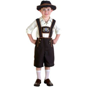 Jongen Oktoberfest Bier Kostuum Kind Duitse Beierse Lederhosen Shirt Hoed Outfit
