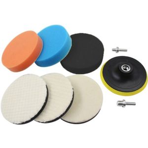 7 Stks/set Auto Polijsten Pad Zachte Wol Bal Motorkap Kit 5 "Wiel Pad Schurende Tool Voor Voertuig Auto Auto lichaam Polijsten Schijven