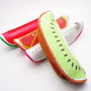 Aankomen Leuke Fruit Patroon Etui Meisje Watermeloen Oranje Opbergtas Student Kiwi Dragon Fruit School Supply Briefpapier