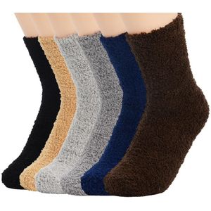 5 paar Candy Warm Lady Hart Leuke Winter Kawaii Dikke Casual Vrouwen Sokken Fuzzy Fluffy Warm Sokken Korte Leuke Katoenen sokken Vrouwelijke