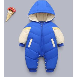 Warme Baby Baby Romper 90% Witte Eendendons Rompertjes Hooded Binnenkant Fleece Jongen Meisje Winter Herfst Overalls Baby Bovenkleding