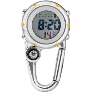Multifunctionele Haak Up Karabijnhaak Horloge Sport Digitale Horloges Draagbare Mini Clip Op Horloge Clip Mode Horloge Cadeaus Voor Mannen Vrouwen