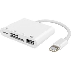 4 In 1 Sd/Tf Kaartlezer Adapter Met Usb 2.0 Otg Voor Iphone/Ipad Digitale Camera Reader adapter Geen App Vereist