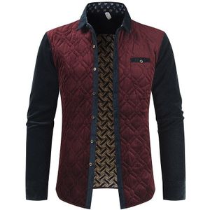 Herfst & Winter Mannen Warme Shirt Dikke Middelbare Leeftijd Mannen Shirt Slanke Jas Vest Shirt