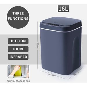 16L Intelligente Prullenbak Automatische Sensor Vuilnisbak Smart Sensor Elektrische Afvalbak Thuis Vuilnis Kan Voor Keuken Badkamer Vuilnis