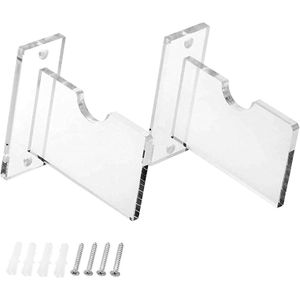 Hockey Stick Display Stand Acryl Wall Mount Clear Ijshockey Stick Ondersteunt Beugel Houder Hanger Thuiskantoor Wall Bracket