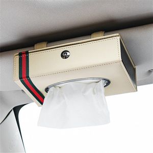 Auto Tissue Doos Thuis Auto Servet Handdoek Papier Houder Organizer Case Auto Dashboard Doos Interieur Accessoires