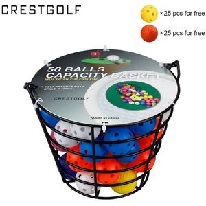 Crestgolf Golf Plastic Bal Holle Sport Golf Schuim Praktijk Golfballen Met Metalen Bereik Emmer
