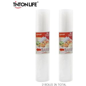 Tinton Leven 25 Cm * 500 Cm 2 Rolls/Set Vacuüm Sealer Opbergzakken Grade Voor Sous Vide En foodsaver