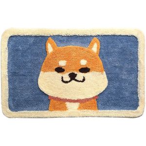 Cartoon Massaal Anti-Slip Deurmat Absorberen Water Floor Mat Tapijt Badmat Shiba Inu Corgi Hond Keuken Slaapkamer Tatami tapete Tapijt