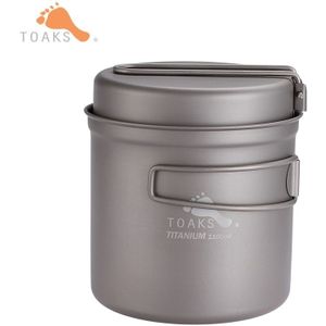 2in1 TOAKS Titanium Pot Pan Set met Inklapbare Handgreep Koken Pan Pannenset 1100ml Ultralight Gezonde Netje CKW-1100