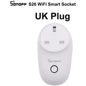 SONOFF S26 ITEAD Wifi Smart Socket Draadloze Afstandsbediening Opladen Adapter Thuis Stopcontacten US/UK/CN/ AU/EU Type E/F Optioneel