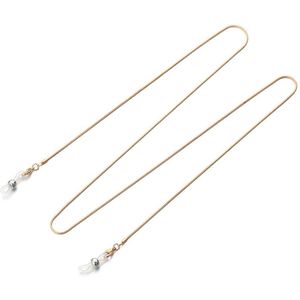 Mode Metalen Lenzenvloeistof Ketting Zonnebril Antislip Holder Glazen Ketting Parel Sterren Bril Cords Eyewear Accessoires