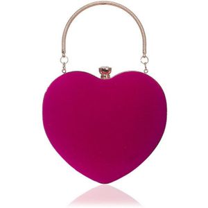 Dame Hartvormige Clutch Tas Met Ketting Schouder Luxe Handtassen Vrouwen Tassen Klassieke Stijl Purse Evening Envelop Tassen