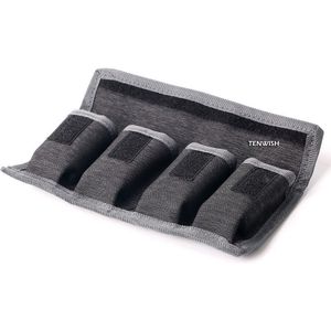 Tenwish Lithium Batterij Storage Pouch Voor Canon LP-E6 LP-E8 Sony NP-FW50 EN-EL14 EN-EL15 4 Zakken Waterdichte Nylon Tas