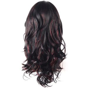 Blonde Wigs Long Wavy Synthetic Hair With Bang X-TRESS Low Temperature Fiber Hair Wig For Black Women African American Hairstyle