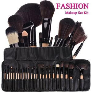 24Pcs Make-Up Kwasten Set Make Up Kit Van Cosmetische Zachte Professionele Make-Up Artist Brush Tool Kit Voor gezicht Met Zak