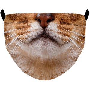 Unisex Leuke Kat Print Voor 4-12 Jaar Oude Meisjes Mond Masker Stof Kinderen Gezicht Maskers Wasbaar En Herbruikbaar student Beschermende Mond