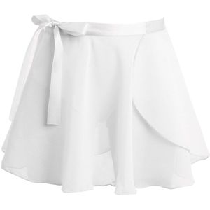 IEFiEL Kids Meisjes Speciale Dans Basic Classic Chiffon Mini Pull-On Wrap Rok met Taille Tie Kostuum ballerina jurk -up