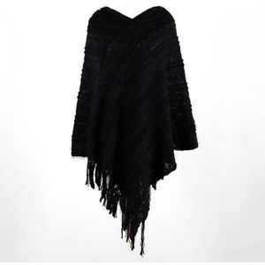 Hooded Mantel trui vrouwen poncho en capes fringe Tassel winter kleding Office Lady meisjes truien