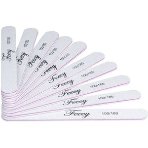 100/180 Nagelvijlen Professionele Bestand Nagels Schuurpapier Dubbelzijdig Pedicure Kit Buffer Nail-Instrumenten Verbruiksartikelen Voor Manicure