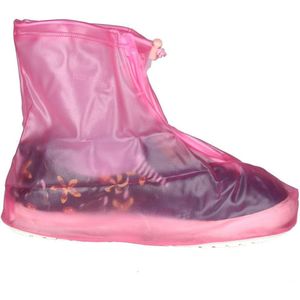 Fahsion Herbruikbare Waterdicht Antislip Thicken Sole Herbruikbare Ritssluiting Schoenen Laarzen Cover Voor Vrouwen Meisjes