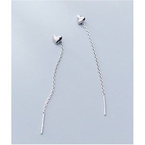 La Monada Bungelende Opknoping Oorbellen Voor Vrouwen Zilver 925 Echte Vrouw Glossy Hart Koreaanse Oorbellen Minimalistische Vrouwelijke Sieraden